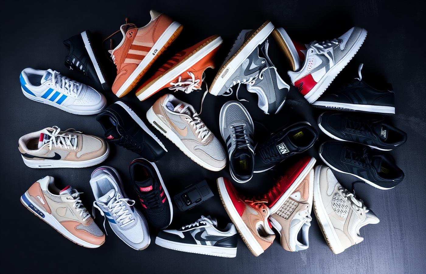 Name-brand sneakers included in the 150 pair wholesale package